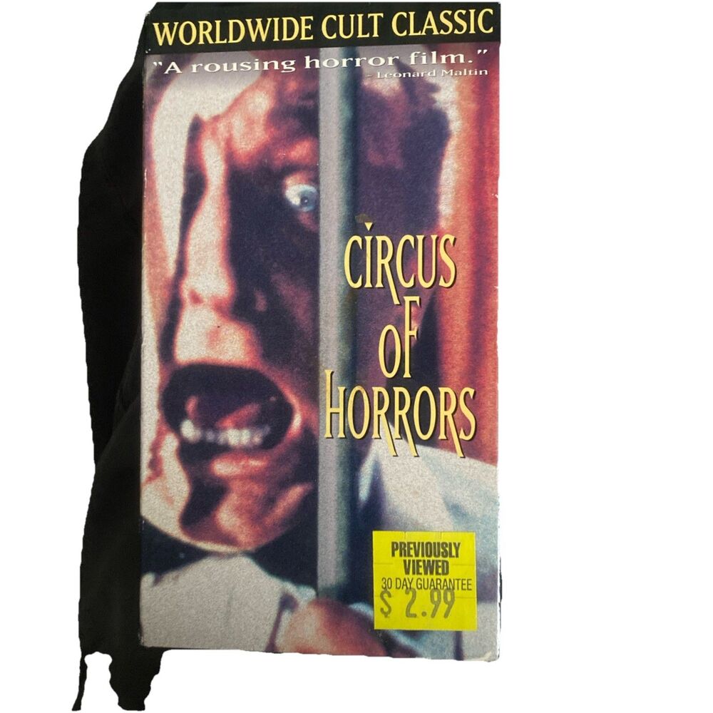 Circus Of Horrors - British Horror VHS 1960 Anton Diffring  Blockbuster Rental